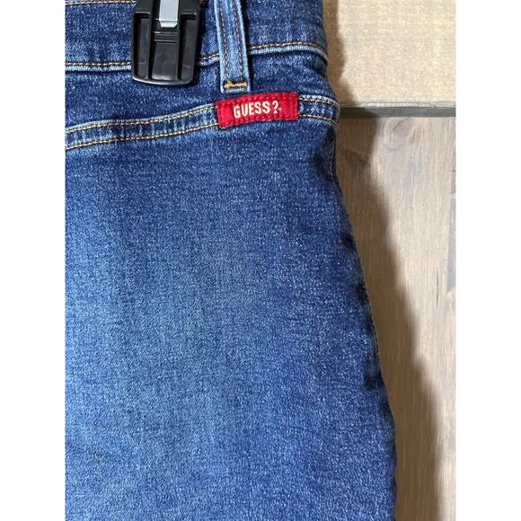 Vintage Guess Y2K Micro Mini Skirt Denim Womens Size 29 / US 8 Preppy Party - Picture 4 of 7